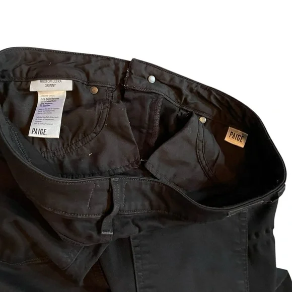 PAIGE Hoxton Ultra Skinny Black Jeans Women’s Size 31 - Picture 10 of 11